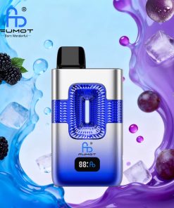 Fumot ECO 2in1 50000 50K Puffs Double Flavors Smart Display Rechargeable Disposable Vape in Black Ice & Grape Ice flavor