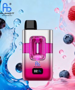 Fumot ECO 2in1 50000 50K Puffs Double Flavors Smart Display Rechargeable Disposable Vape in Black Mamba & Mr Blue flavor