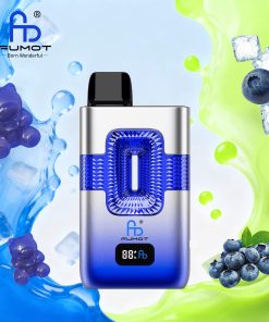 Fumot ECO 2in1 50000 50K Puffs Double Flavors Smart Display Rechargeable Disposable Vape in Blue Razz Gummy Bear & Blue Razz Ice Pop flavor