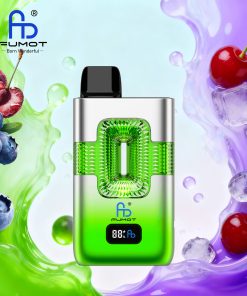 Fumot ECO 2in1 50000 50K Puffs Double Flavors Smart Display Rechargeable Disposable Vape in Cherry Ice & Blue Razz Cherry flavor
