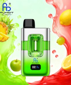 Fumot ECO 2in1 50000 50K Puffs Double Flavors Smart Display Rechargeable Disposable Vape in Cola Lemon & Pineapple Lemon Green Apple flavor