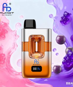 Fumot ECO 2in1 50000 50K Puffs Double Flavors Smart Display Rechargeable Disposable Vape in Grape Gummy Bear & Strawberry Gummy Bear flavor
