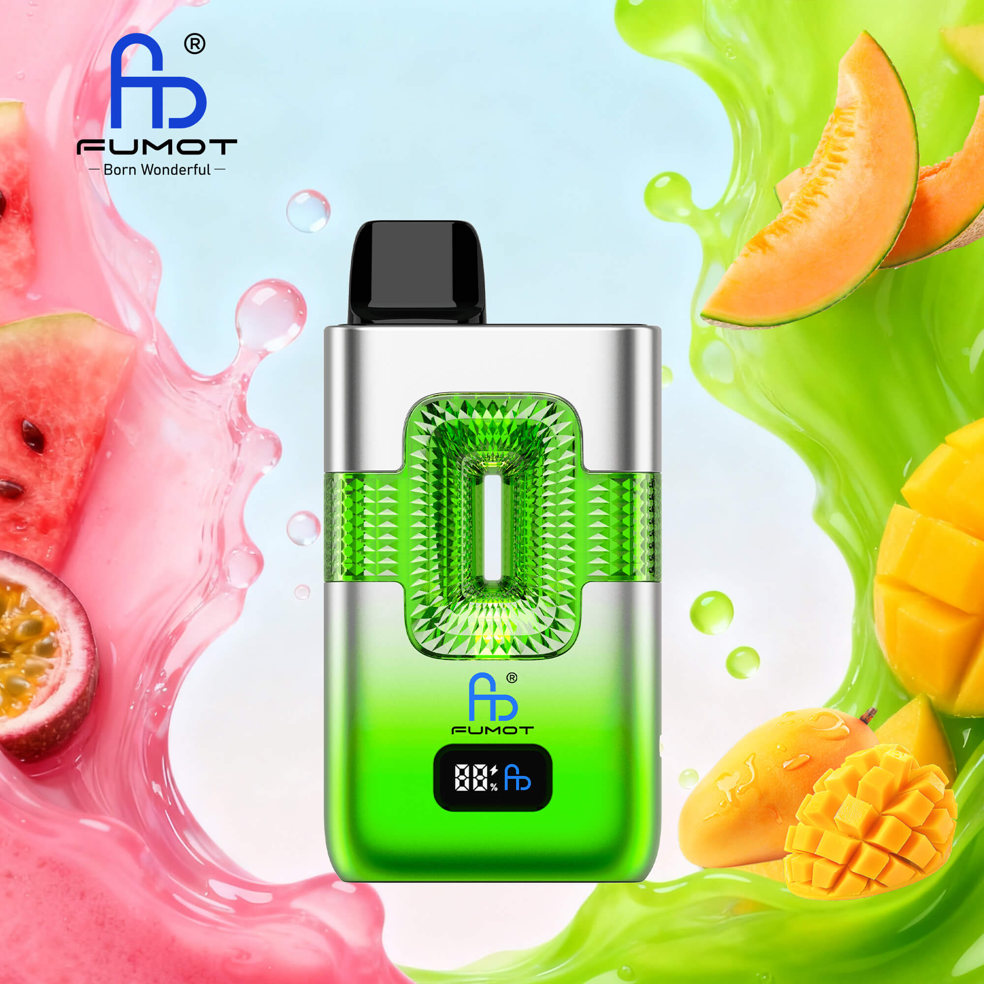 Fumot ECO 2in1 50000 50K Puffs Double Flavors Smart Display Rechargeable Disposable Vape in Lady Killer & Love 66 flavor