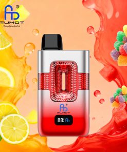 Fumot ECO 2in1 50000 50K Puffs Double Flavors Smart Display Rechargeable Disposable Vape in Pink Lemonade & Sour Candy flavor