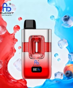 Fumot ECO 2in1 50000 50K Puffs Double Flavors Smart Display Rechargeable Disposable Vape in Red Bull Ice & Blueberry Peach Ice flavor
