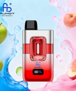 Fumot ECO 2in1 50000 50K Puffs Double Flavors Smart Display Rechargeable Disposable Vape in Sour Apple & Juicy Peach flavor