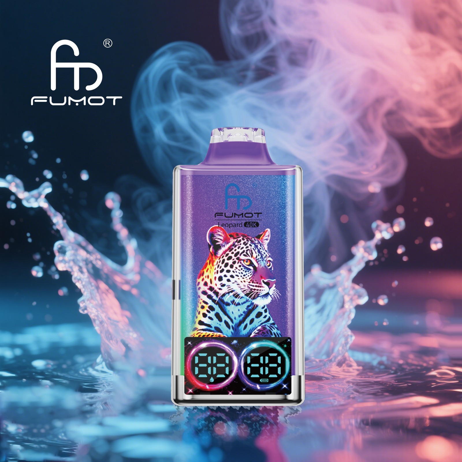 Fumot Leopard 40000 40K Puffs Edition Dual Mesh LCD Display Disposable Vape in fumot leopard 40000 40k dr blue flavor