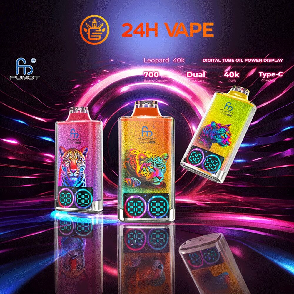 Fumot Leopard 40000 40K Puffs Edition Dual Mesh LCD Display Disposable Vape product image