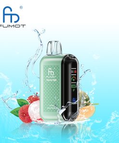 Fumot Tornado 20000 20K Puffs Vape Dual Mesh LED Display Disposable Vape in Lychee Hami Melon flavor
