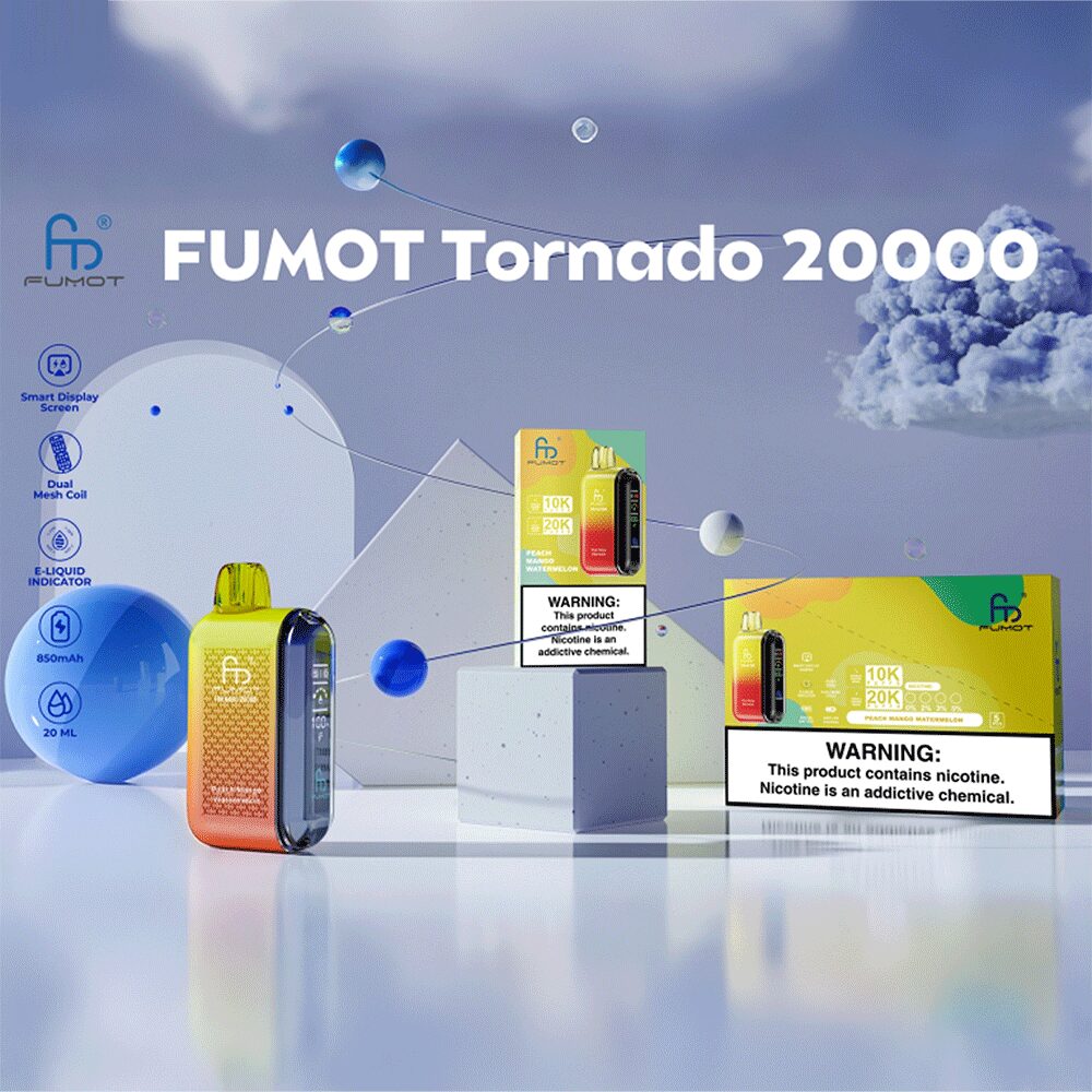 Fumot Tornado 20000 20K Puffs Vape Dual Mesh LED Display Disposable Vape product image