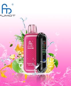 Fumot Tornado 20000 20K Puffs Vape Dual Mesh LED Display Disposable Vape in Pineapple Lemon Green Apple flavor