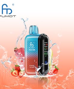 Fumot Tornado 20000 20K Puffs Vape Dual Mesh LED Display Disposable Vape in Strawberry Ice Cream flavor