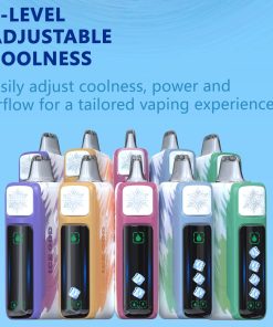 Gazzbar Ice God 50000 50K Puffs Adjustable Ice level LCD Display Disposable Vape in gazzbar ice god 50000 ice degree flavor