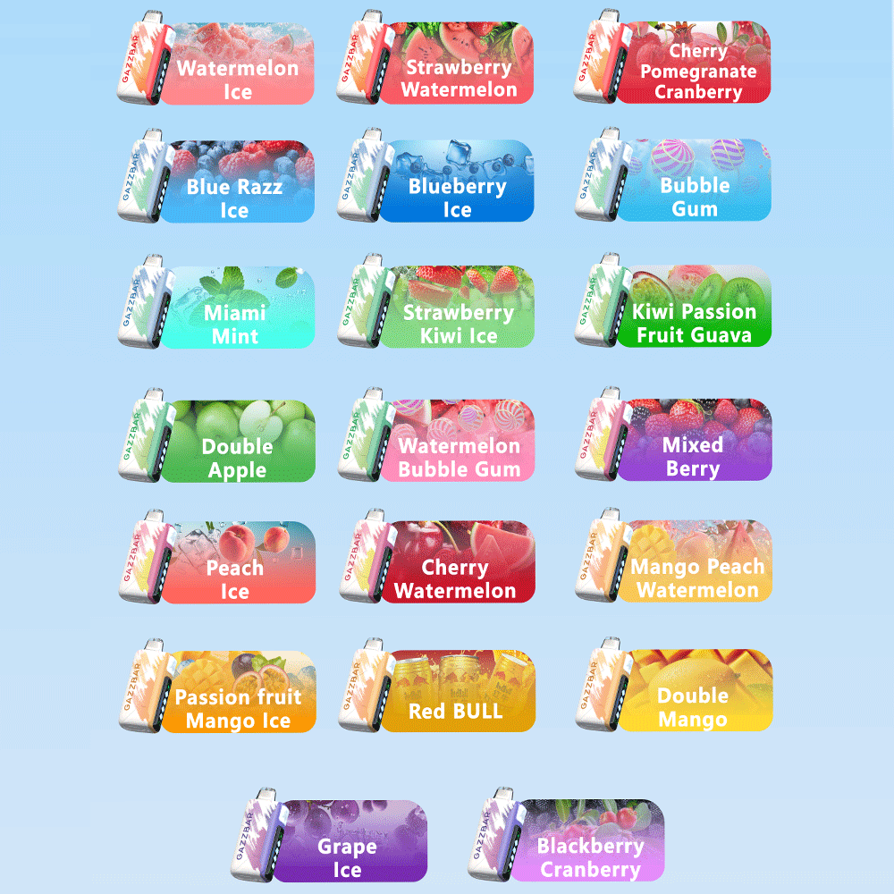 Gazzbar Ice God 50000 50K Puffs Adjustable Ice level LCD Display Disposable Vape random flavor option image