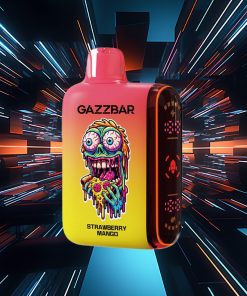 Gazzbar Rocket 20000: vaporizzatore usa e getta da 20.000 boccate con doppia resistenza a rete e display LED, al gusto fragola e mango