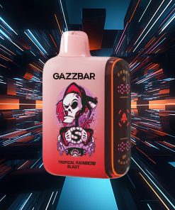 Gazzbar Rocket 20000: vaporizzatore usa e getta da 20.000 boccate con doppio filtro a rete e display LED, gusto Tropical Rainbow Blast