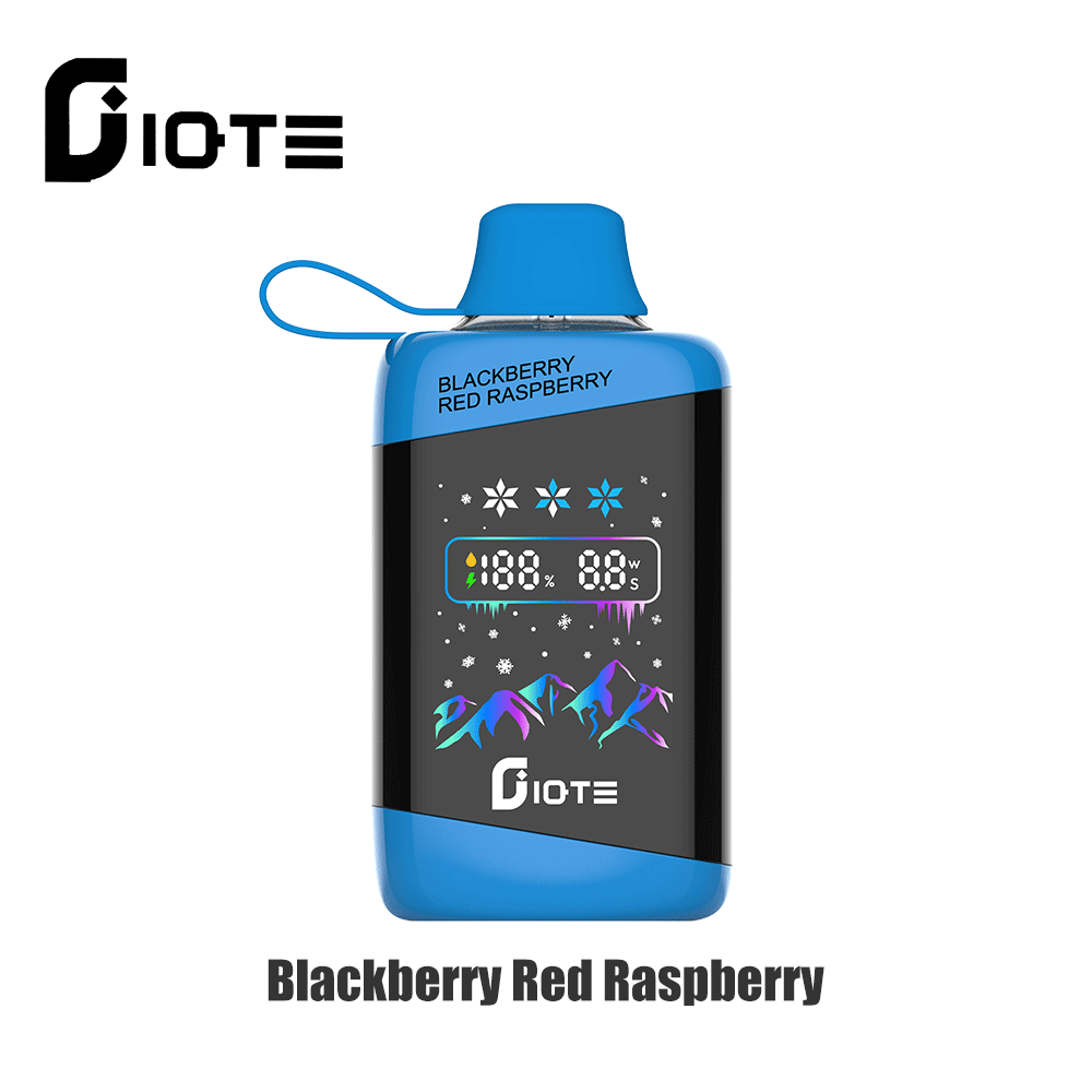 IQTE 45000 45k Puffs Advanced Fingerprint Touch Confrol LCD Display Disposable Vape in Blackberry Red Raspberry flavor