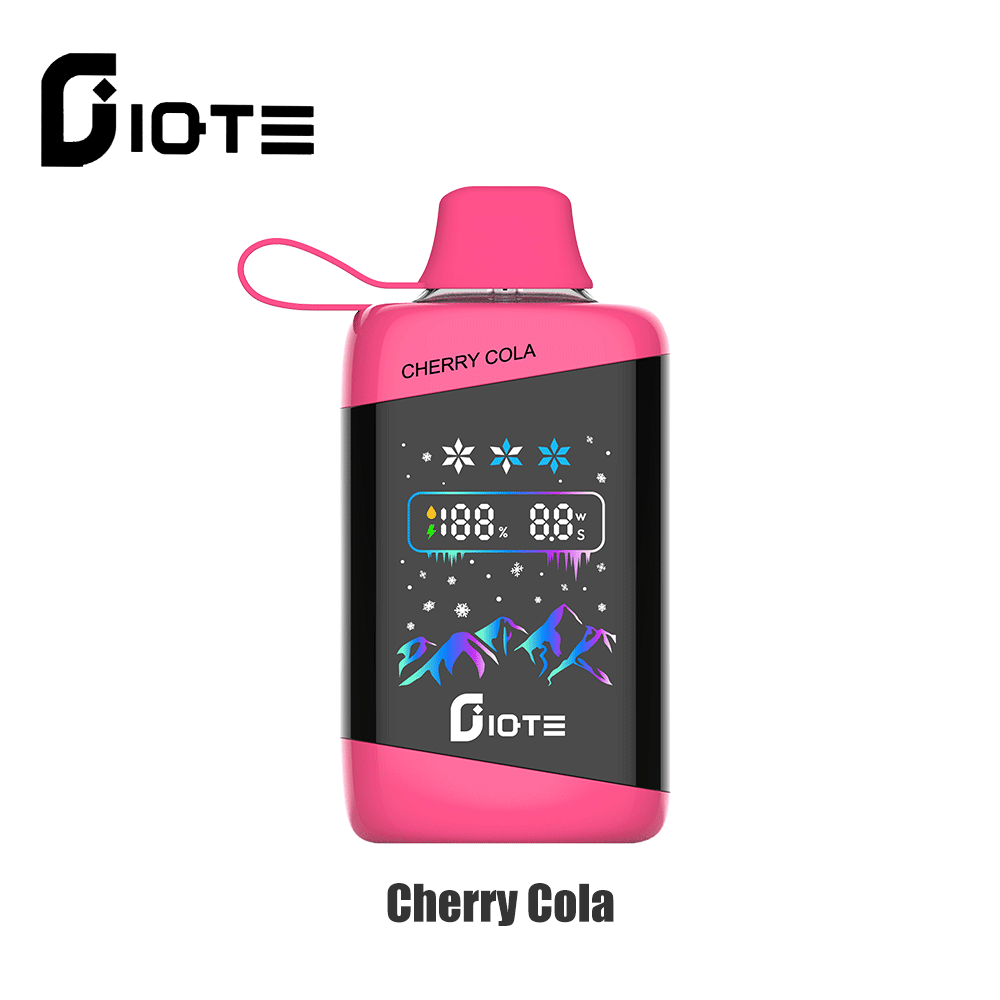 IQTE 45000 45k Puffs Advanced Fingerprint Touch Confrol LCD Display Disposable Vape in Cherry Cola flavor