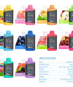 IQTE 45000 45k Puffs Advanced Fingerprint Touch Confrol LCD Display Disposable Vape in iqte 45000 45k flavor table flavor