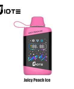 IQTE 45000 45k Puffs Advanced Fingerprint Touch Confrol LCD Display Disposable Vape in Juicy Peach Ice flavor