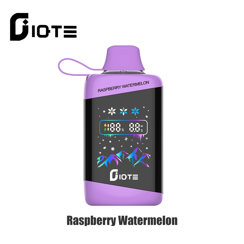 IQTE 45000 45k Puffs Advanced Fingerprint Touch Confrol LCD Display Disposable Vape in Raspberry Watermelon flavor