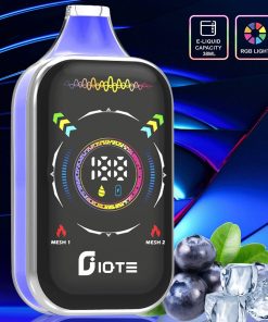 IQTE 50000 50k Puffs Dual Mesh RGD Screen Display Disposable Vape in Blueberry Ice flavor