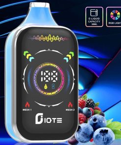 IQTE 50000 50k Puffs Dual Mesh RGD Screen Display Disposable Vape in Cherry Lemon flavor
