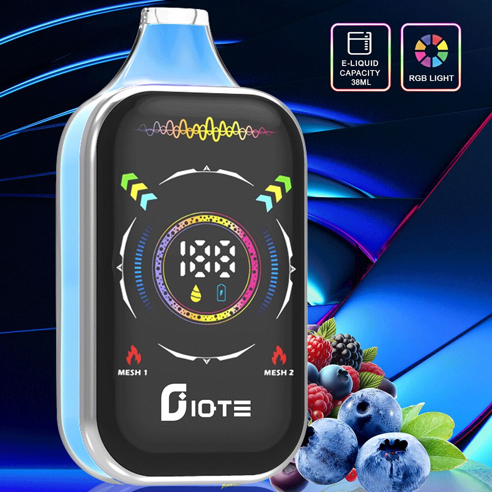 IQTE 50000 50k Puffs Dual Mesh RGD Screen Display Disposable Vape in Cherry Lemon flavor
