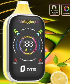 IQTE 50000 50k Puffs Dual Mesh RGD Screen Display Disposable Vape in Lemon Lime flavor