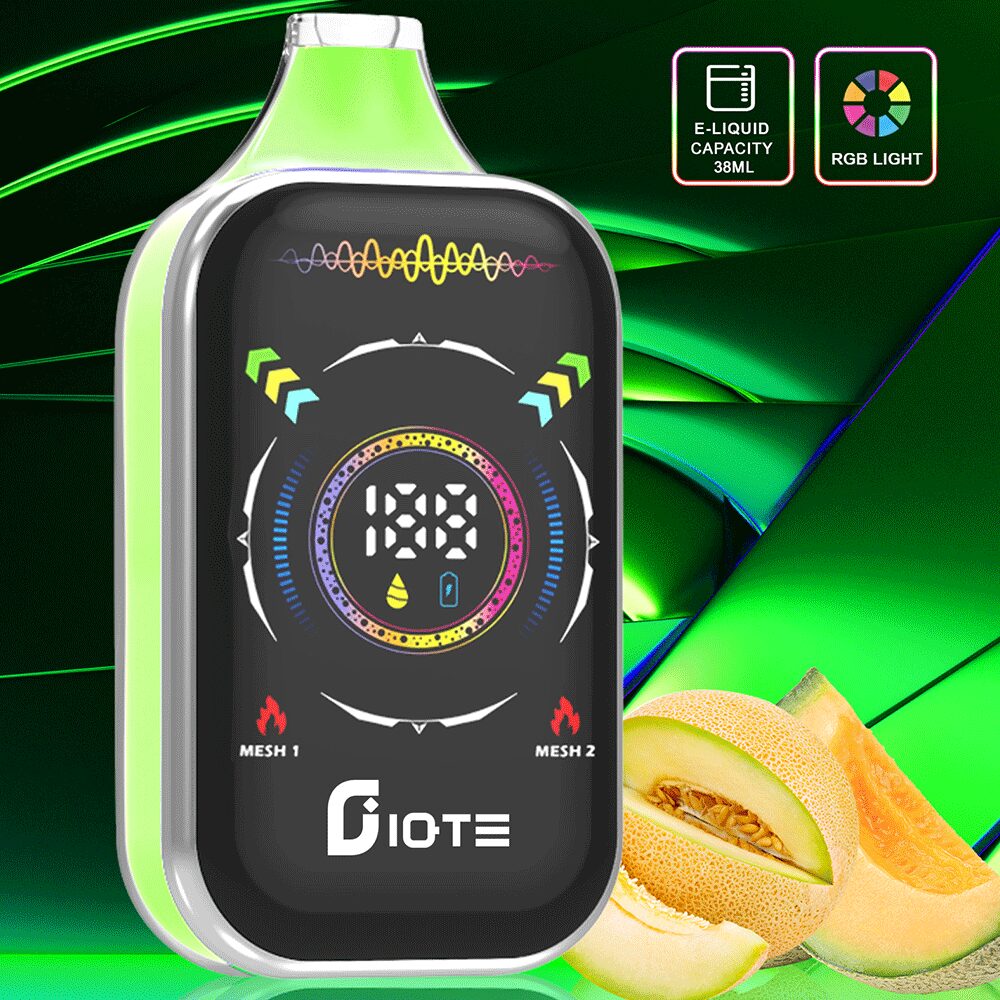 IQTE 50000 50k Puffs Dual Mesh RGD Screen Display Disposable Vape in Miami Mint flavor