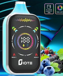 IQTE 50000 50k Puffs Dual Mesh RGD Screen Display Disposable Vape in Mixed Berries flavor
