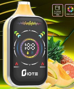 IQTE 50000 50k Puffs Dual Mesh RGD Screen Display Disposable Vape in Pineapple Mango flavor