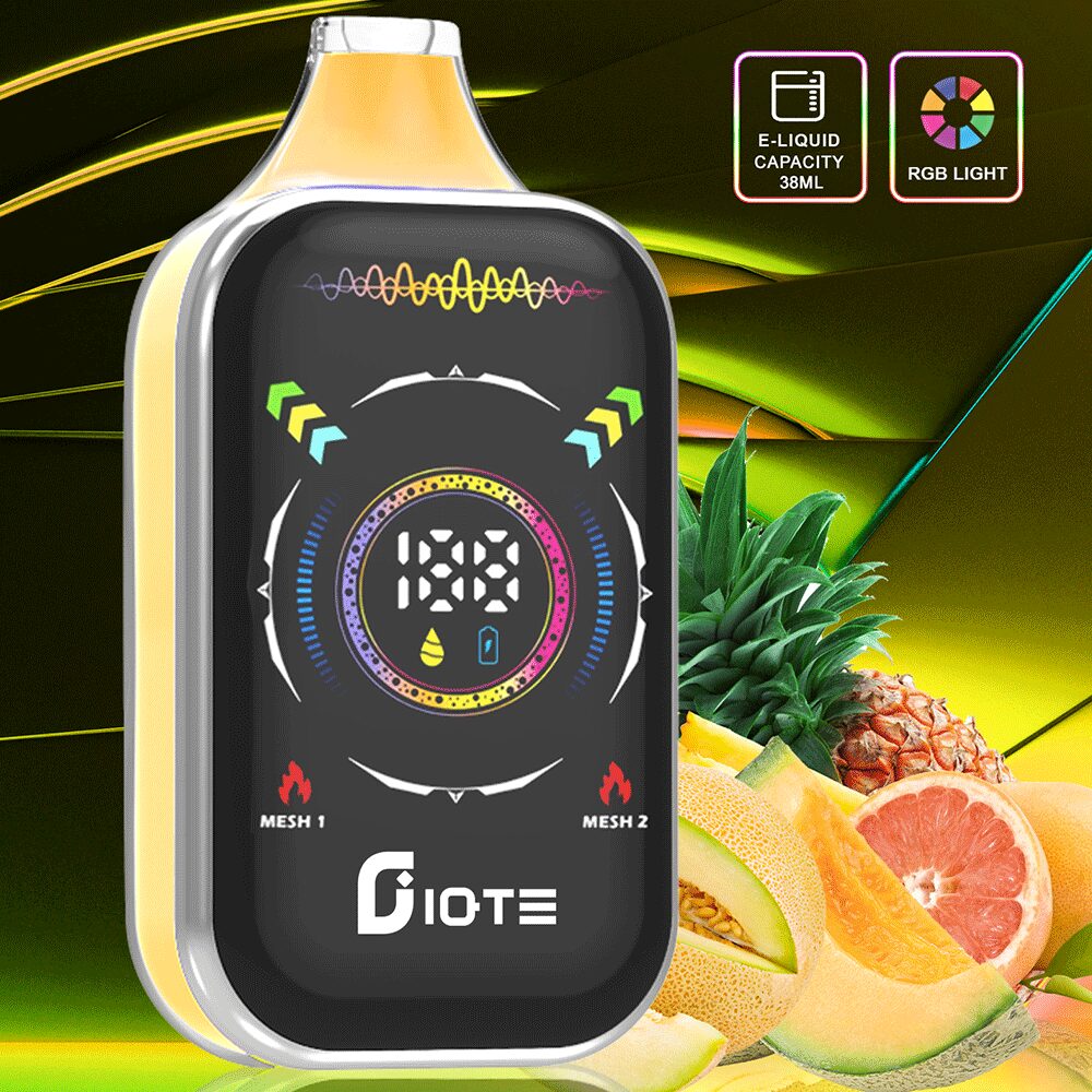 IQTE 50000 50k Puffs Dual Mesh RGD Screen Display Disposable Vape in Pineapple Mango flavor