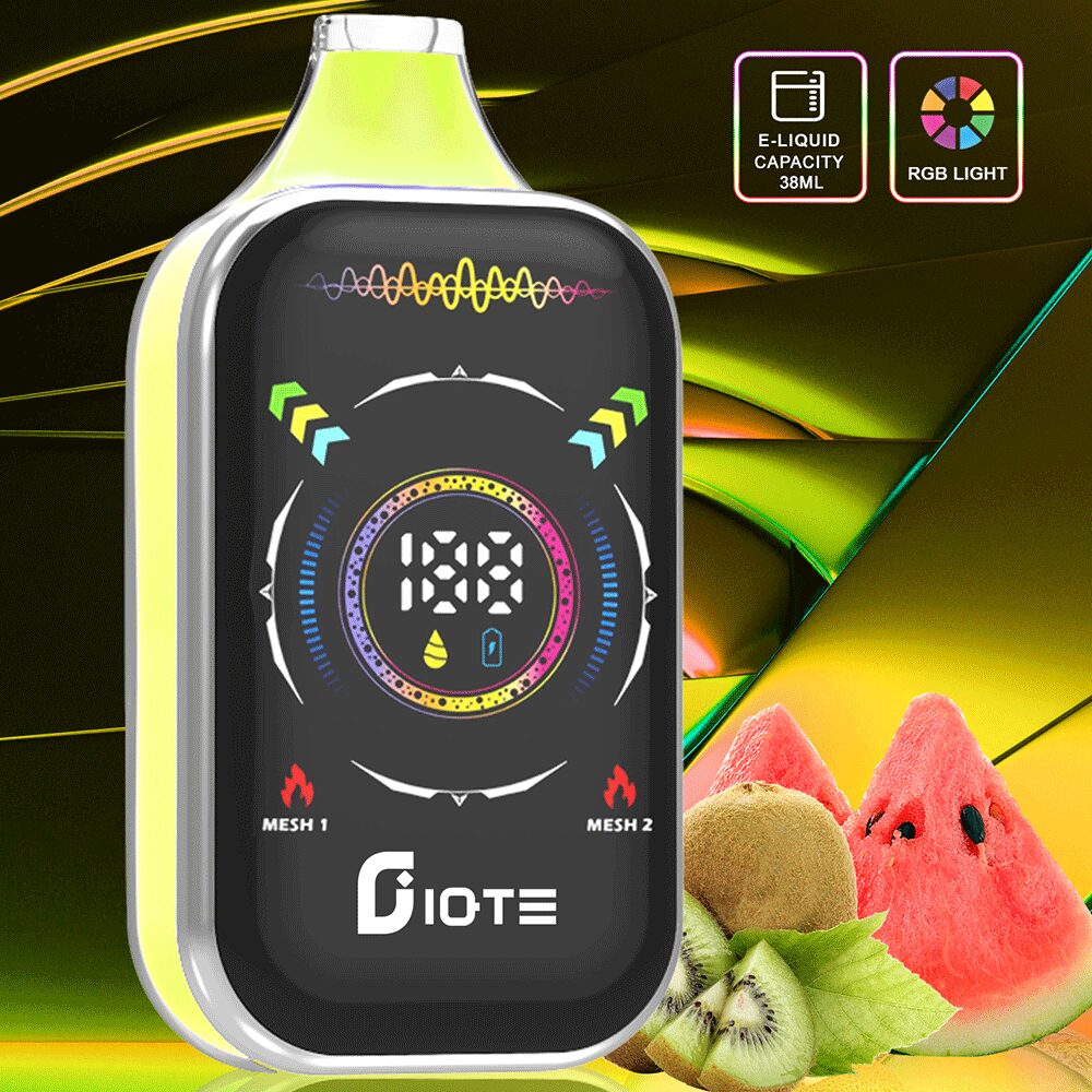IQTE 50000 50k Puffs Dual Mesh RGD Screen Display Disposable Vape in Strawberry Kiwi flavor