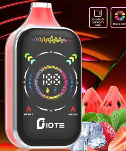 IQTE 50000 50k Puffs Dual Mesh RGD Screen Display Disposable Vape in Watermelon Ice flavor