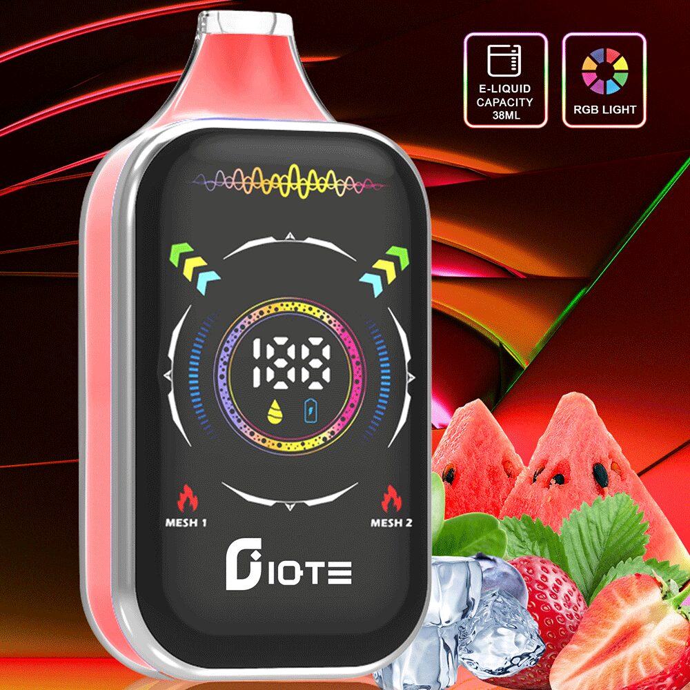 IQTE 50000 50k Puffs Dual Mesh RGD Screen Display Disposable Vape in Watermelon Ice flavor