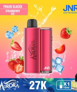 JNR Aurora 27K 27000 Puffs 2+10ml Replaceable Pod Kit Refillable Disposable Vape in jnr aurora 27k 27000 strawberry lce flavor