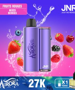 JNR Aurora 27K 27000 Puffs 2+10ml Replaceable Pod Kit Refillable Disposable Vape in Mixed Berries flavor