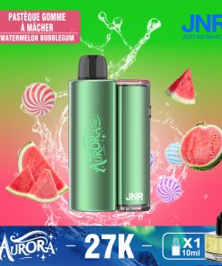JNR Aurora 27K 27000 Puffs 2+10ml Replaceable Pod Kit Refillable Disposable Vape in Watermelon Bubblegum flavor