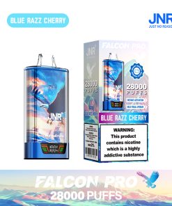 JNR Falcon Pro 28000 28K Puffs Model LED Display Disposable Vape in Blue Razz Cherry flavor