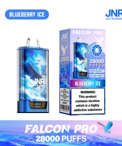 JNR Falcon Pro 28000 28K Puffs Model LED Display Disposable Vape in Blueberry Ice flavor