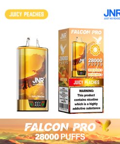 JNR Falcon Pro 28000 28K Puffs Model LED Display Disposable Vape in Juicy Peaches flavor