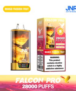 JNR Falcon Pro 28000 28K Puffs Model LED Display Disposable Vape in Mango Passion Fruit flavor