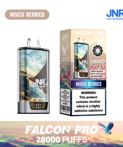 JNR Falcon Pro 28000 28K Puffs Model LED Display Disposable Vape in Mixed Berries flavor