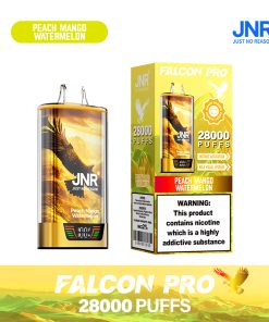 JNR Falcon Pro 28000 28K Puffs Model LED Display Disposable Vape in Peach Mango Watermelon flavor