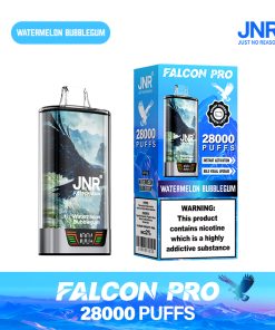 JNR Falcon Pro 28000 28K Puffs Model LED Display Disposable Vape in Watermelon Bubblegum flavor