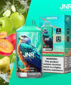 JNR FALON 16000 16K Puffs Edition Disposable Vape in Green Apple Peach Pear flavor