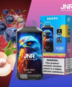 JNR FALON 16000 16K Puffs Edition Einweg-E-Zigarette mit dem Geschmack „White Peach Razz“