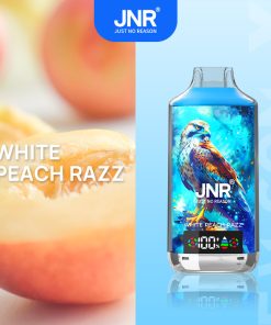 JNR FALCON X 18000 18k Puffs Model LED Display Disposable Vape in jnr falon x 18000 jnr falon x 18000 sleek jnr falon x 18000 white peac flavor