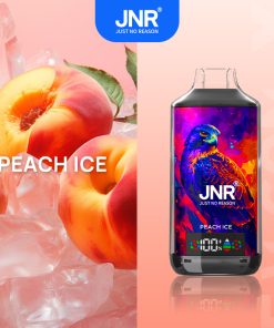 JNR FALCON X 18000 18k Puffs Model LED Display Disposable Vape in jnr falon x 18000 jnr falon x 18000 sleek jnr falon x 18000 peach ice flavor